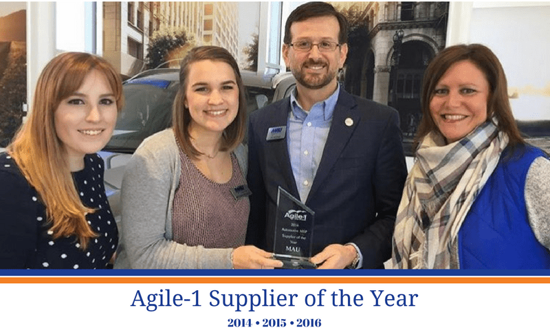 MAU Named Program Supplier of the Year by Agile- 1/BMW MSP for the Third Consecutive Year!