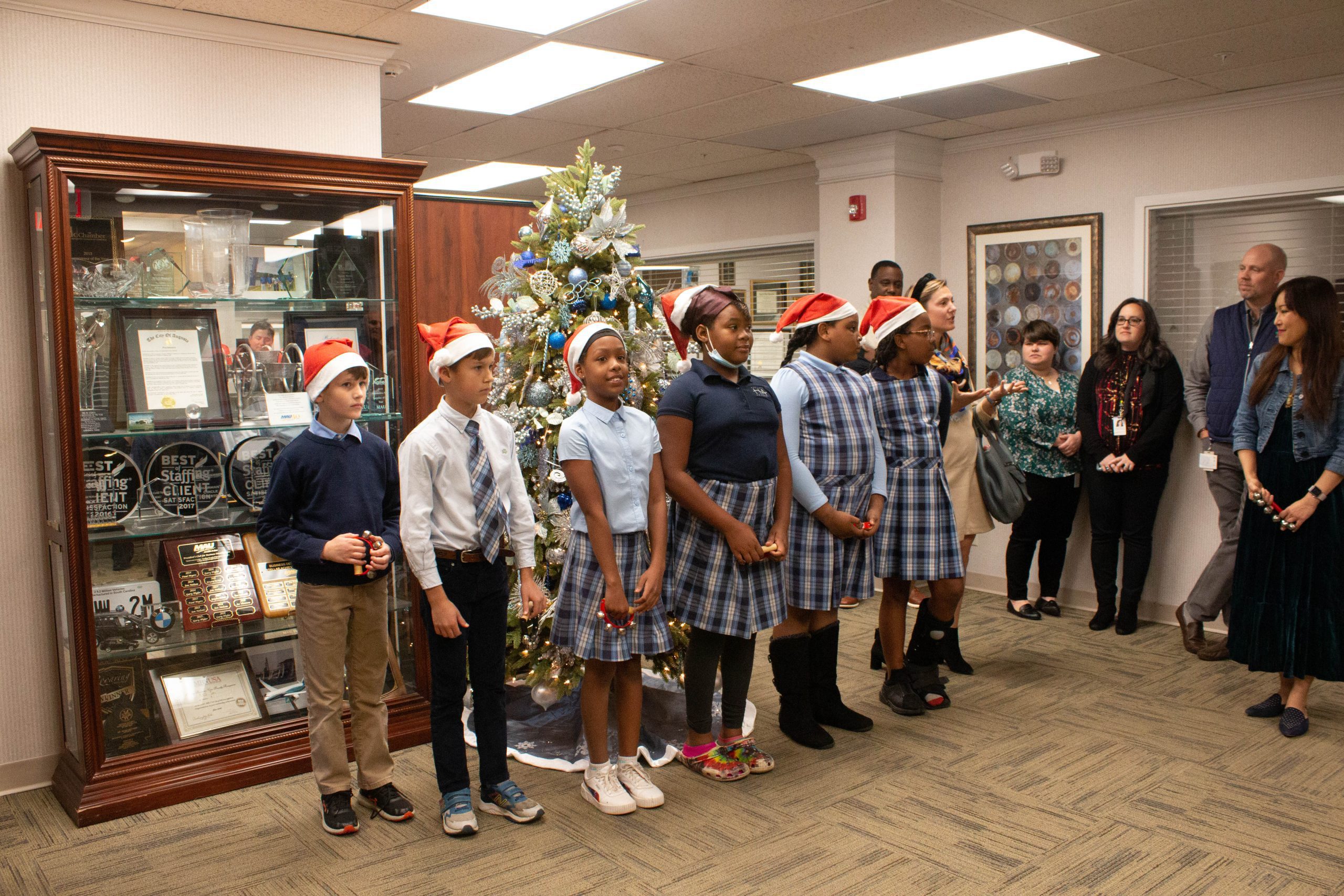 Heritage Academy Visits MAU for Caroling